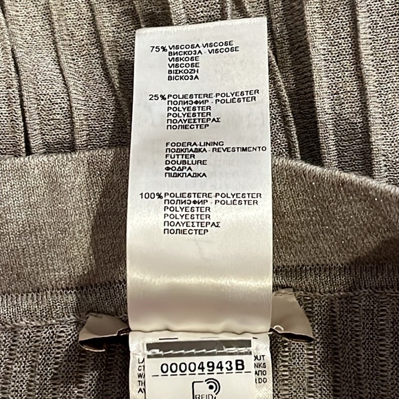 Falconeri Made in Italy Knit Pleated Midi Skirt Pale Gray Silver XS -Small - Picture 8 of 13